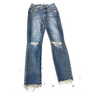 Paige Verdugo Ankle Jeans Womens size 25 Blue distressed jeans